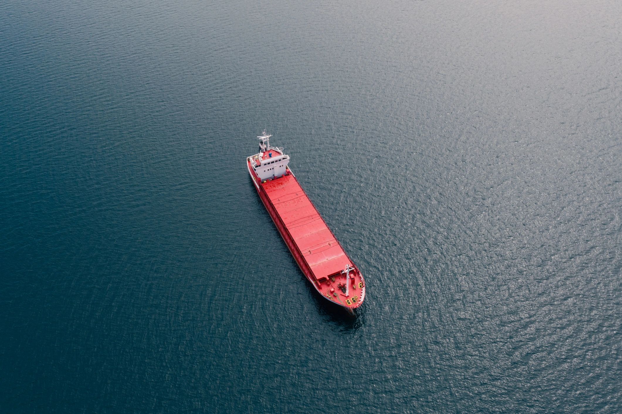 Cargo ship supporting international freight routes